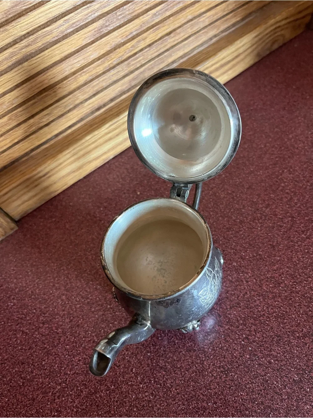 Antique-Decorative Silver Plated Mini Teapot 4.5 inch